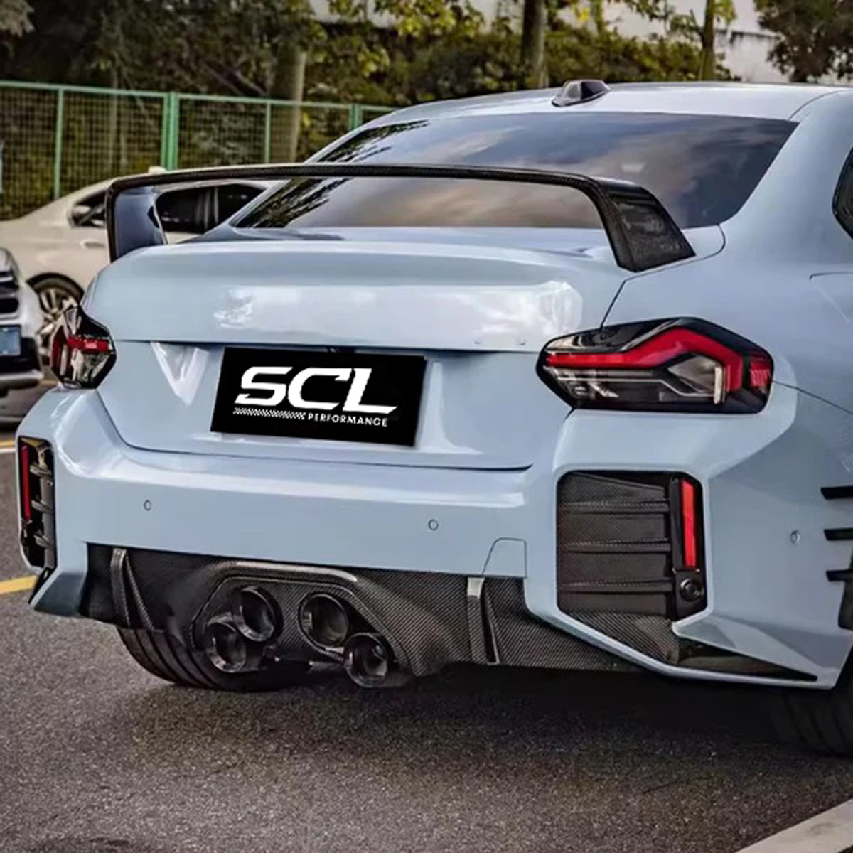 For 2023-2024 BMW M2 G87 MP Style Bodykit Boot Spoiler Dry Carbon Fiber Rear Tail Spoiler with Tow Hook New Condition