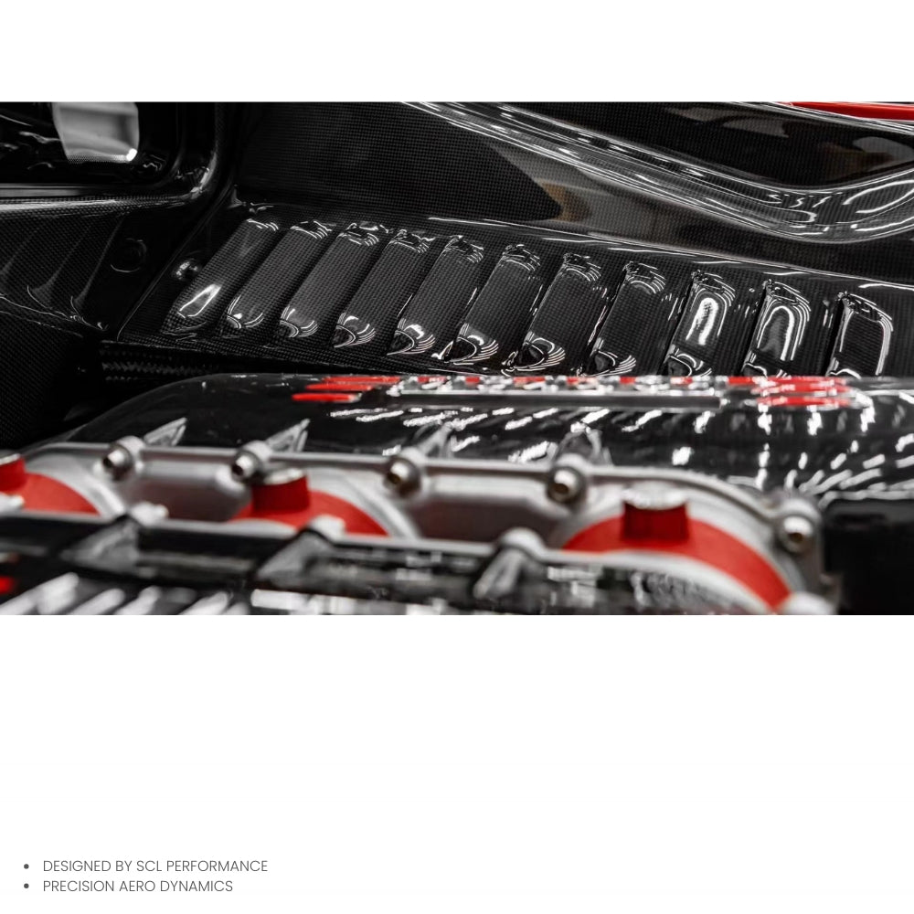 Best Selling OEM Style Dry Carbon Fiber Engine Interior Kit Automotive Accessories for Ferrari F8 Body Parts Exclusive for