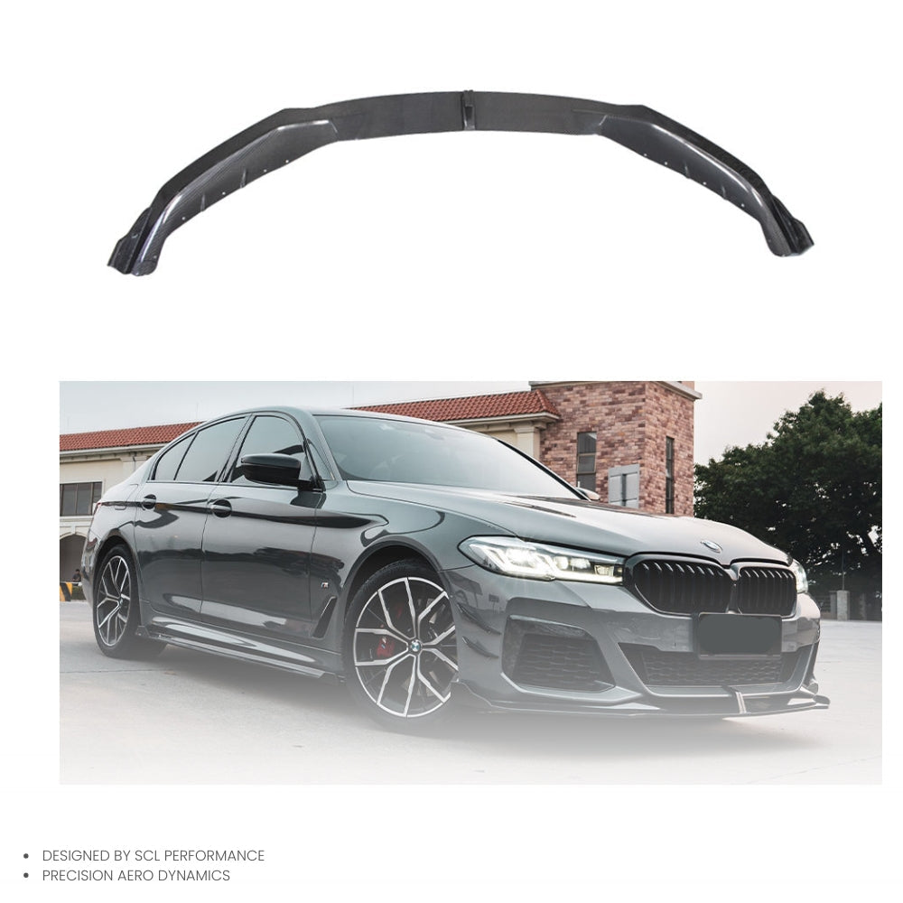 Real Dry Carbon Fiber Car Spoilers Front Bumper Lip Diffuser for Bnw 5 Series G30 G38 Body Kits for Cars