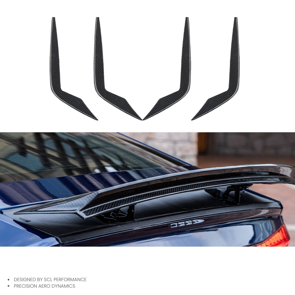 OEM Perfect Fitment Universal Rear Spoilers 100% Dry Carbon Fiber Bumper Canards for AUDI A7/A7L/S7 C8