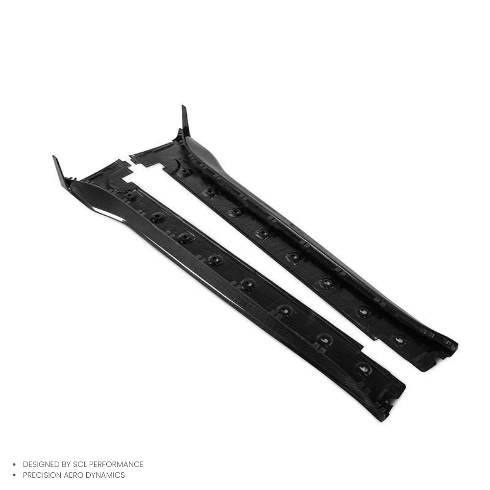 Carbon Perfect Fitment Real Car Data Development Dry Carbon Fiber Side Skirts Extensions for porsche 911 992 Turbo S