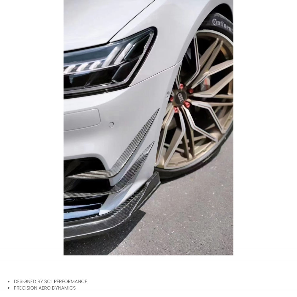OEM Perfect Fitment Universal Rear Spoilers 100% Dry Carbon Fiber Bumper Canards for AUDI A7/A7L/S7 C8