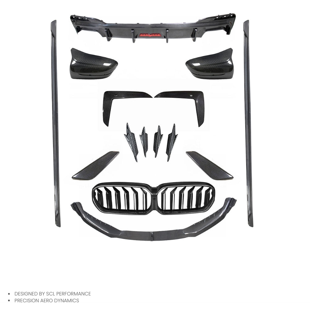 Real Dry Carbon Fiber Car Spoilers Front Bumper Lip Diffuser for Bnw 5 Series G30 G38 Body Kits for Cars