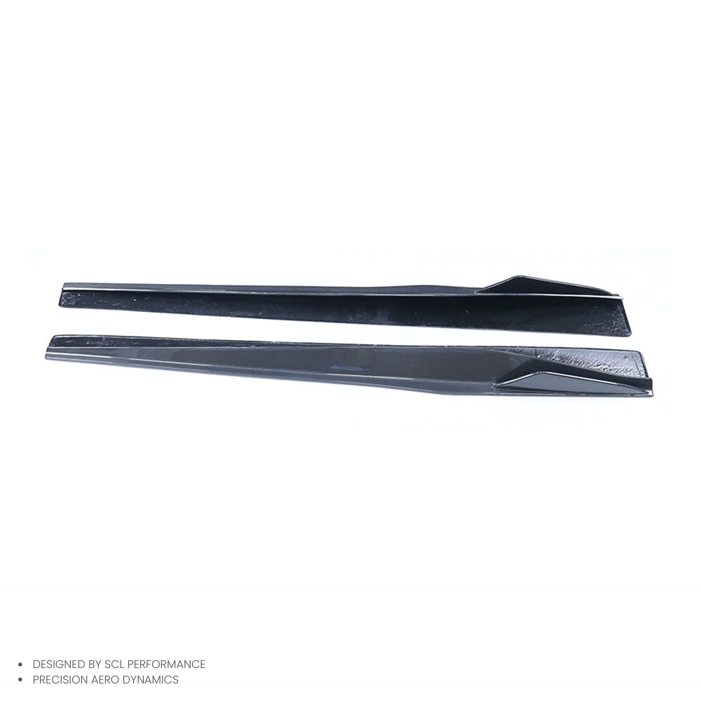 100% Wet Carbon Fiber V-Style Side Skirts Bodykit for New for Ferrari 488 GTB