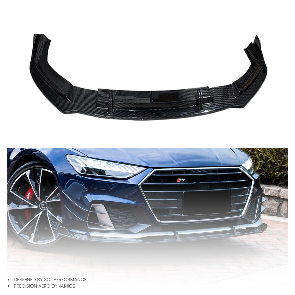 OEM Dry Carbon Fiber Front Bumper Lip and Universal Rear Spoilers New Condition for AUDI A7/A7L/S7 C8 Rear Diffuser