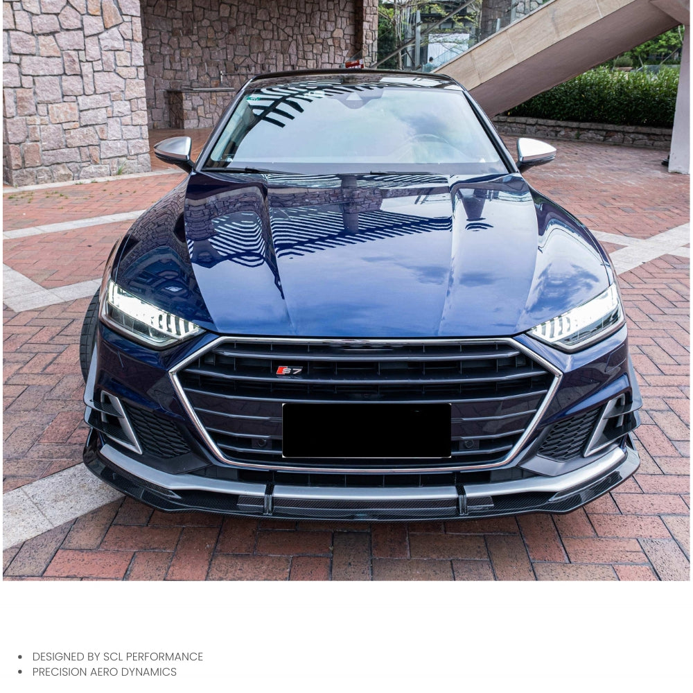 OEM Dry Carbon Fiber Front Bumper Lip and Universal Rear Spoilers New Condition for AUDI A7/A7L/S7 C8 Rear Diffuser
