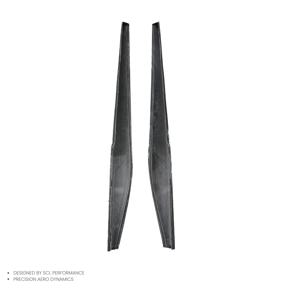 Dry Carbon Fiber Body Kits Side Skirts Door Extension Lip Spoiler for Ferrari 296 GTB