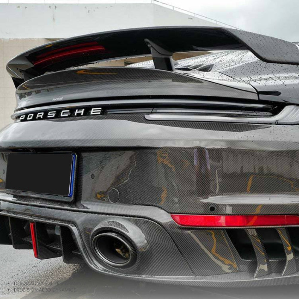 Dry Carbon Fiber BodyKit Rear Bumper Wing Rear Spoiler for porsche 911 992 Turbo S