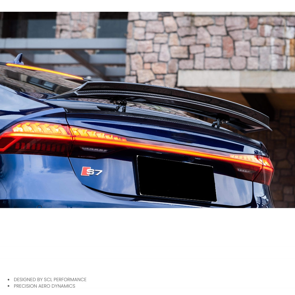 New AUDI A7/A7L/S7 C8 Rear Trunk Spoiler Wing Dry Carbon Fiber Car Accessory Bumper