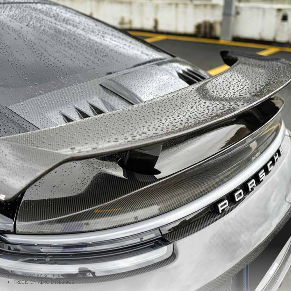 Dry Carbon Fiber BodyKit Rear Bumper Wing Rear Spoiler for porsche 911 992 Turbo S
