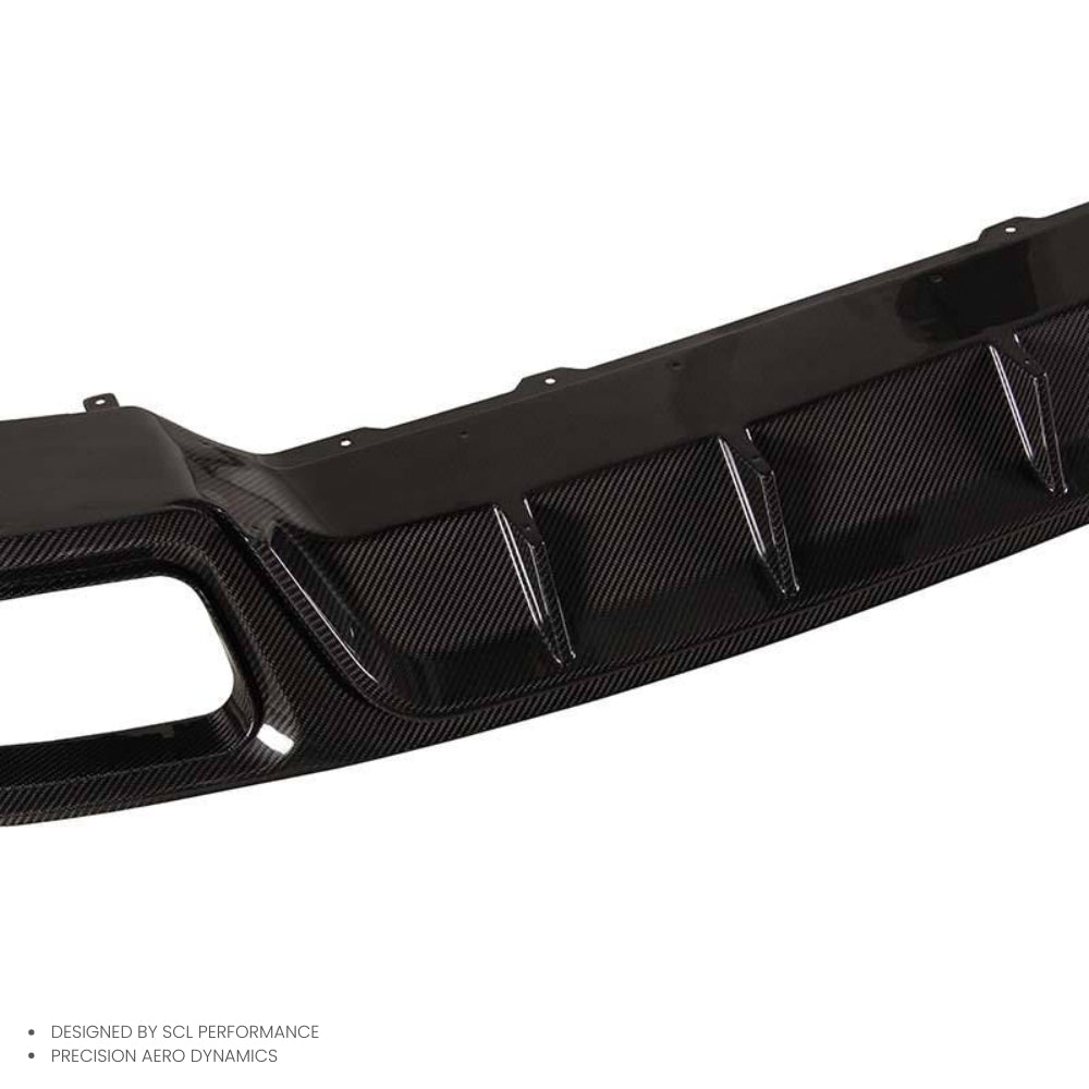 For Porsche Cayenne Coupe Turbo 2018 - 2024 Rear Bumper Diffuser Lip Spoiler Real  Dry Carbon Fiber
