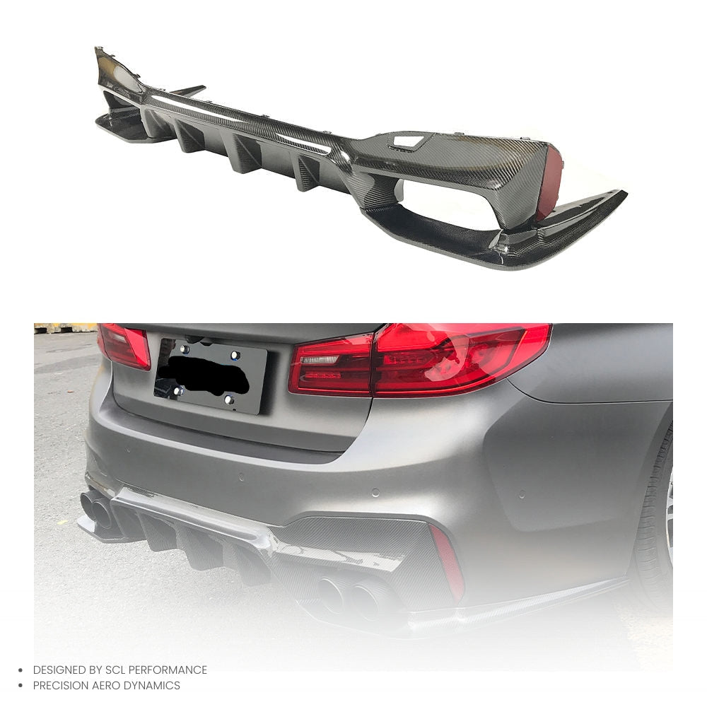 G30 G38  Dry Carbon Fiber Auto Rear Bumper Lip Diffuser Spoiler Splitter for BMW 5 Series G30 G38 3D Style
