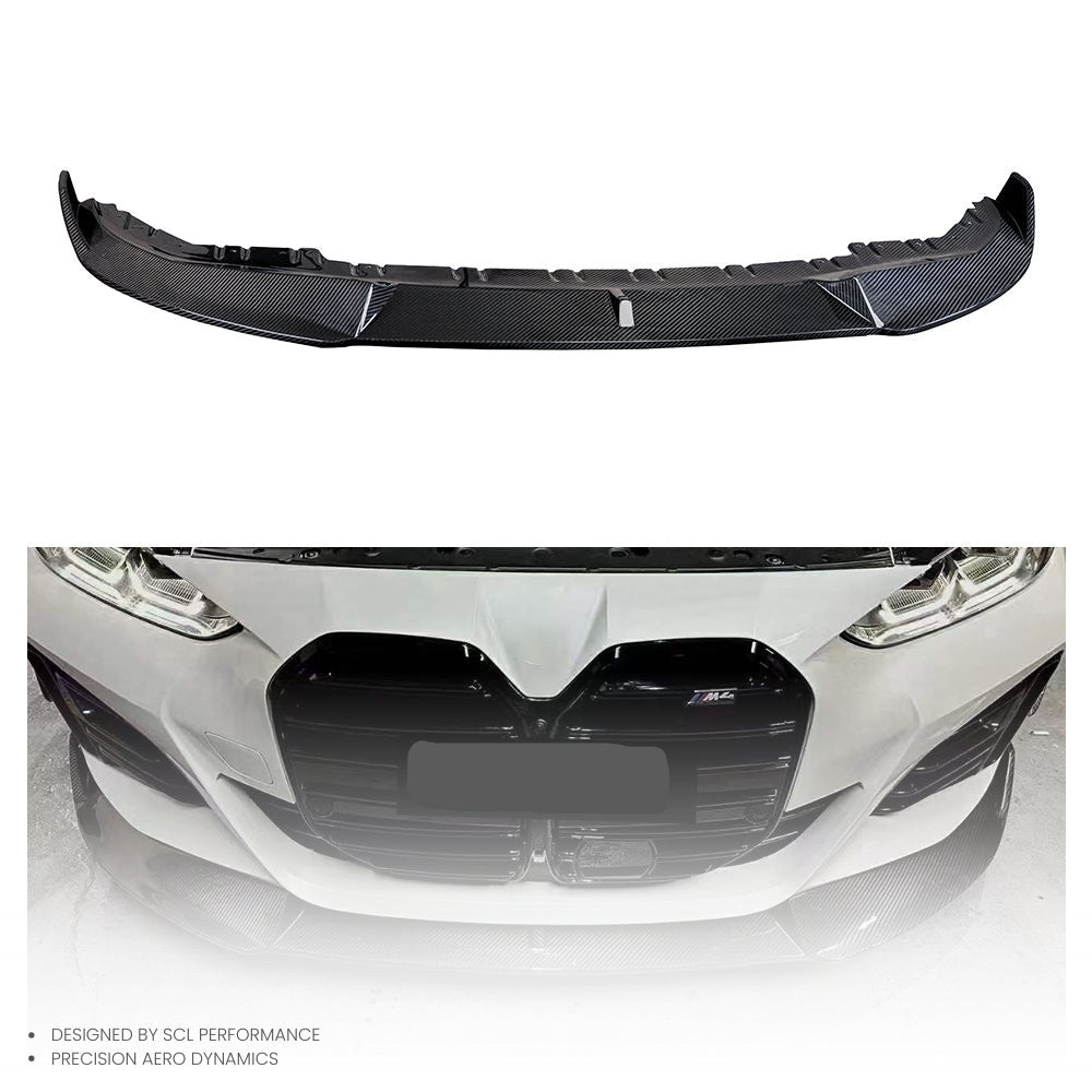 ODM/OEM High Quality Real Car Data Development Dry Carbon Fiber Front Bumper Lip Diffuser for BMW 4 Series G26 2021-UP