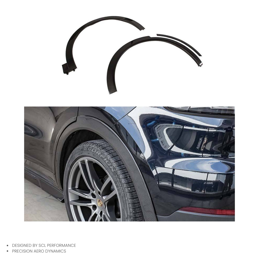 Car Accessories Dry Carbon Fiber  Body Kit Wheel Arches Wide Body Extensions Fender Flares for Porsche Cayenne 9Y0 Coupe 9Y3