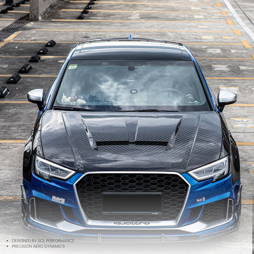 Carbon Fiber Car Body Kit Car Engine Hood Bonnet Cover Car Accessories for Audi A3 S3 RS3