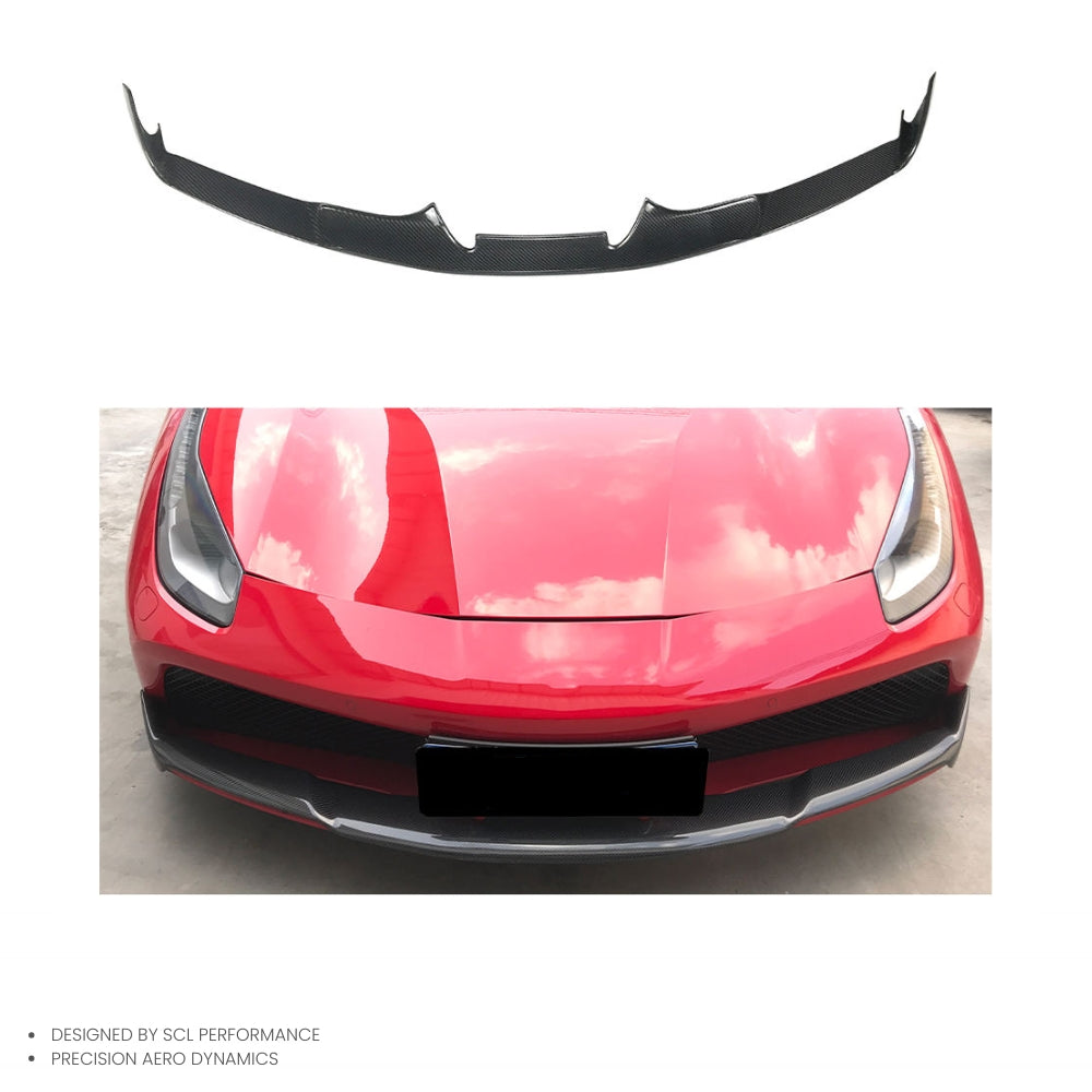 Dry Carbon Fiber 488 GTB  Front Bumper Lip  Diffuser Spoiler Splitter for Ferrari 488 GTB N Style  BodyKit Front Lip