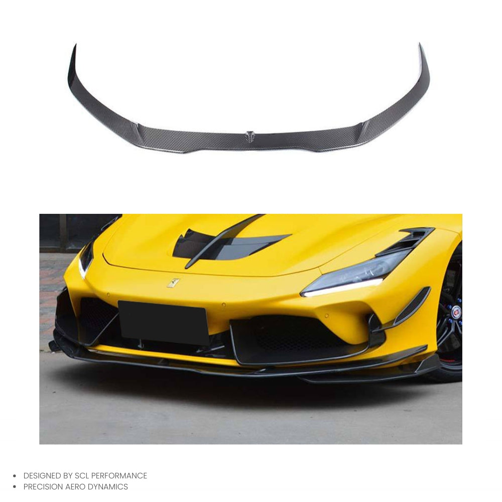 For Ferrari F8 Tributo Spider Full Dry Carbon Fiber Body Kit Front Bumper Lip Spoiler Diffuser