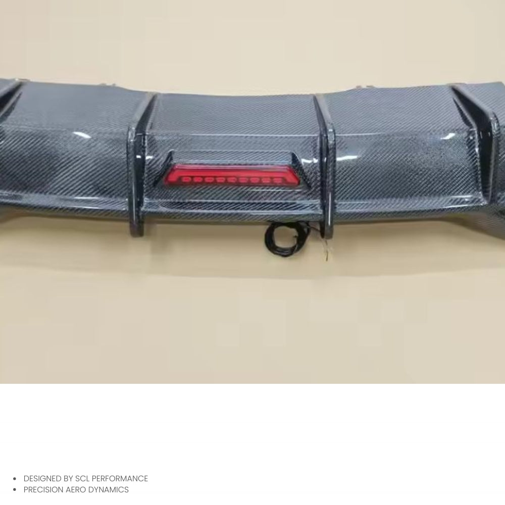 KB Style A5 Carbon Fiber Front Lip Spoiler for Audi A5 with Lighting