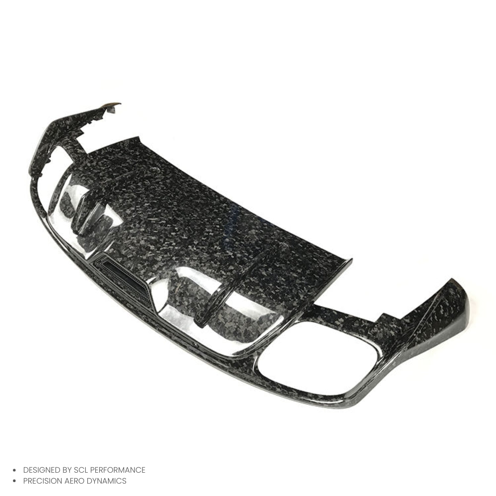 For Porsche Pana 971 SD Style Rear Bumper Diffuser Lip Spoiler Real  Dry Carbon Fiber