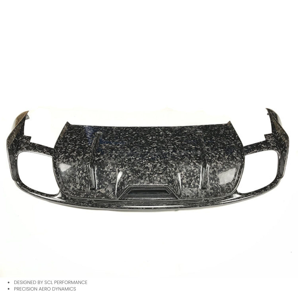 For Porsche Pana 971 SD Style Rear Bumper Diffuser Lip Spoiler Real  Dry Carbon Fiber