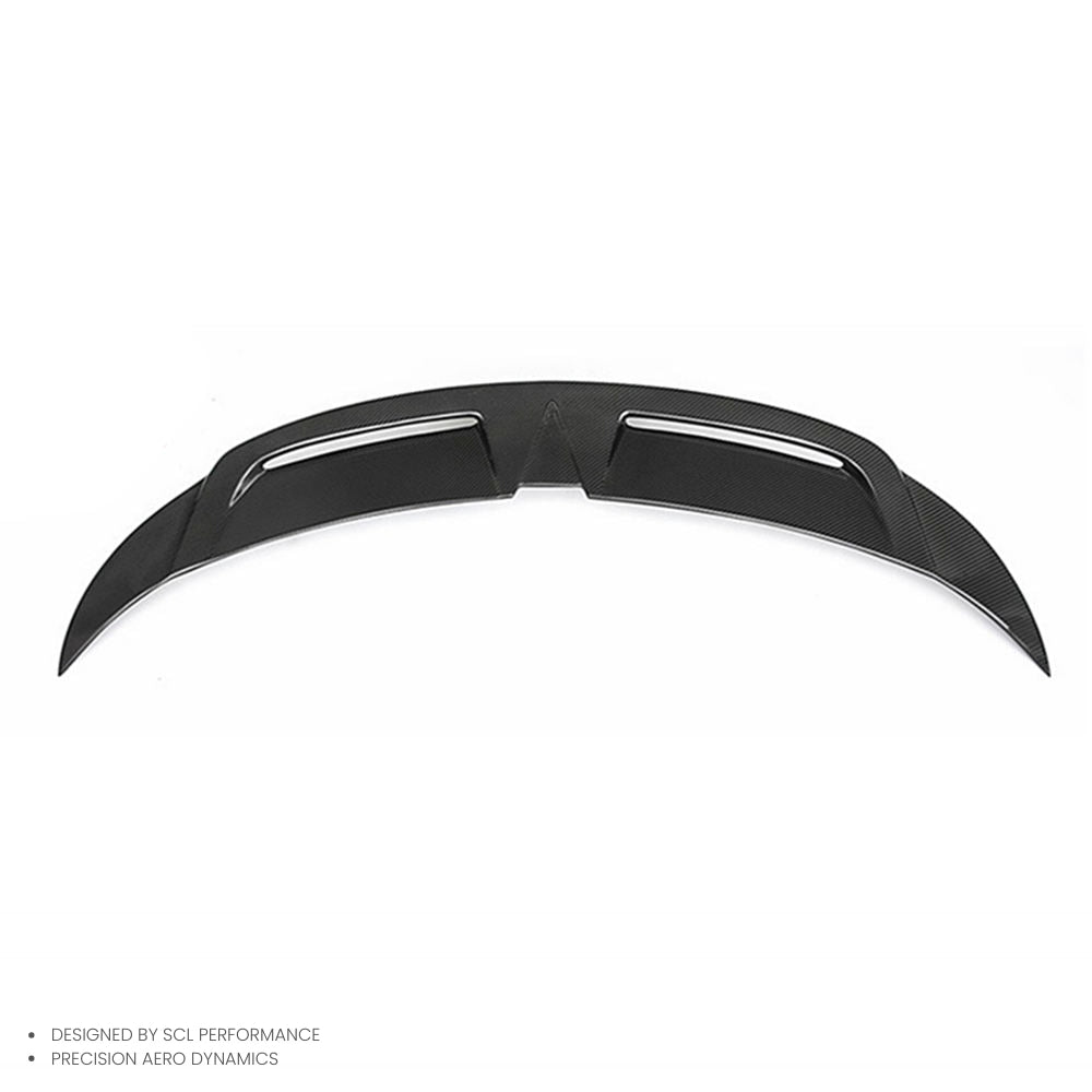 CMST Style Carbon Fiber Rear Trunk Spoiler 2021-Up Tesla Model Y Body Kits Including Rear Roof Spoiler Wing