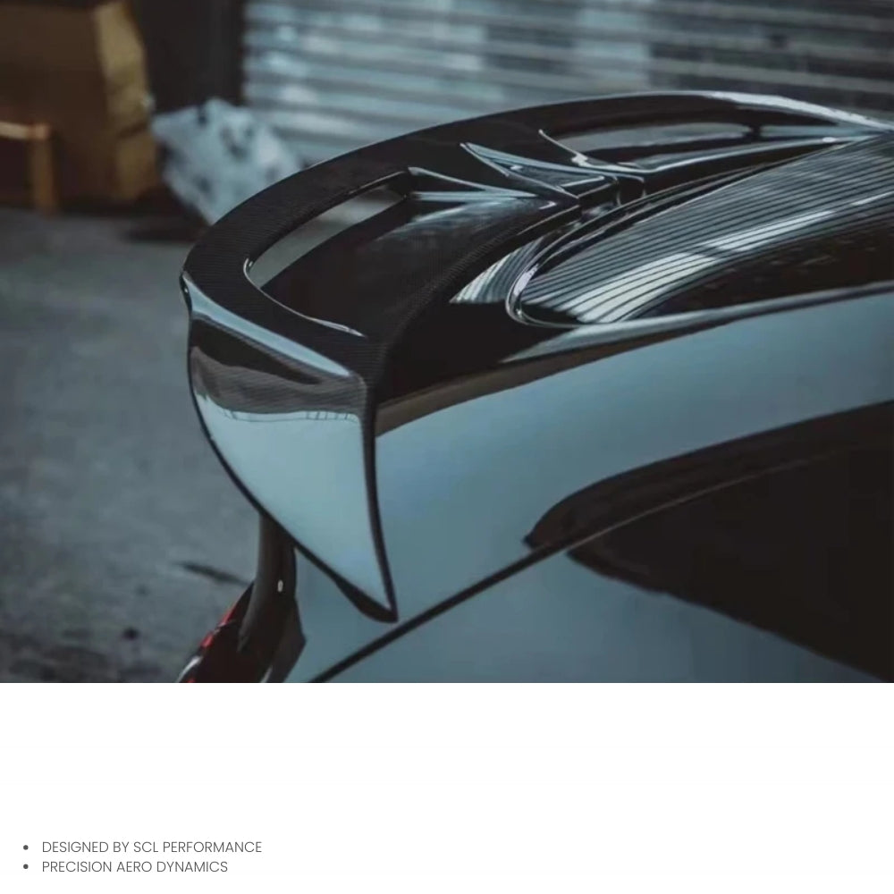 CMST Style Carbon Fiber Rear Trunk Spoiler 2021-Up Tesla Model Y Body Kits Including Rear Roof Spoiler Wing