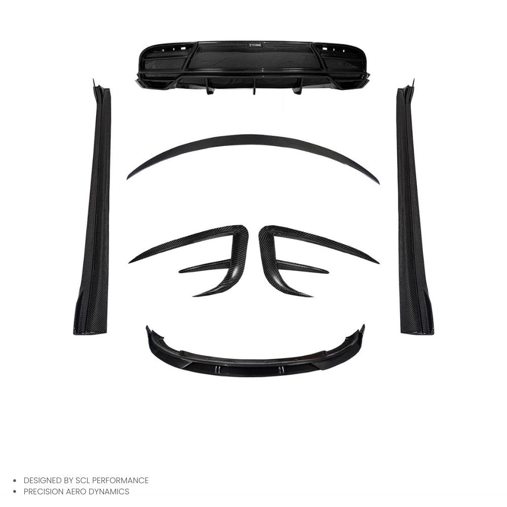 Car Parts Body Kit Dry Carbon Fiber Front Bumper Lip Spoiler Splitter Diffuser for Tesla Model Y 2021-UP