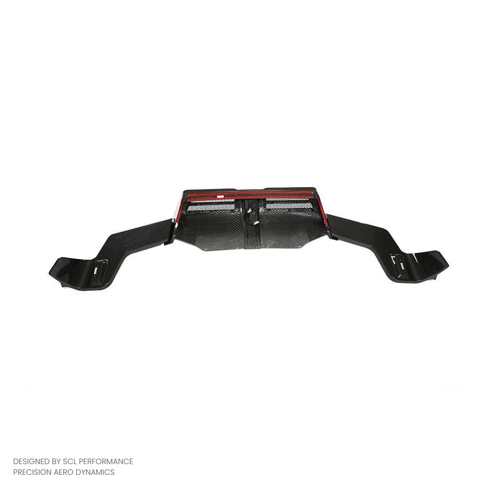 2022-2024 for Porsche Macan CTS Sport Utility 4-Door Carbon Fiber Rear Bumper Diffuser Real Dry New Condition
