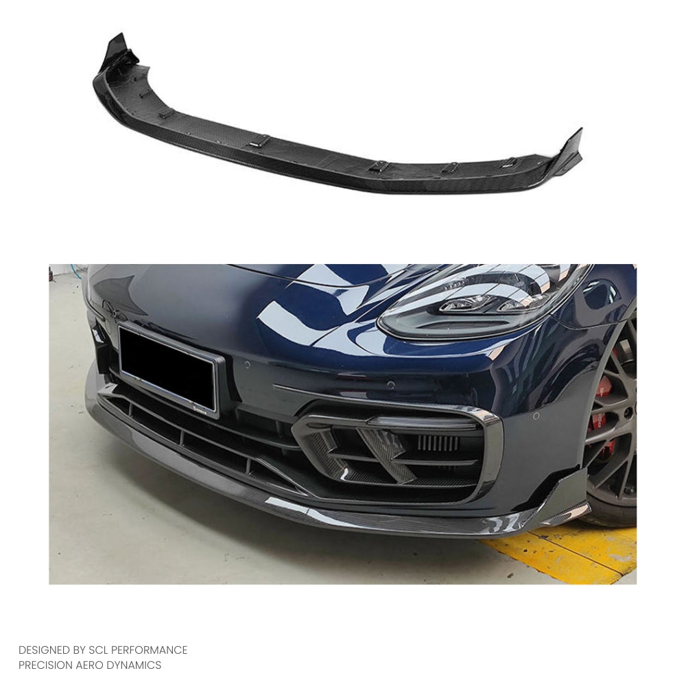 Dry Carbon Fiber Front Bumper Lip Diffuser Spoiler Splitter for Porsche for Panamera GTS Turbo S 971.2 New Direct Car Spare Part