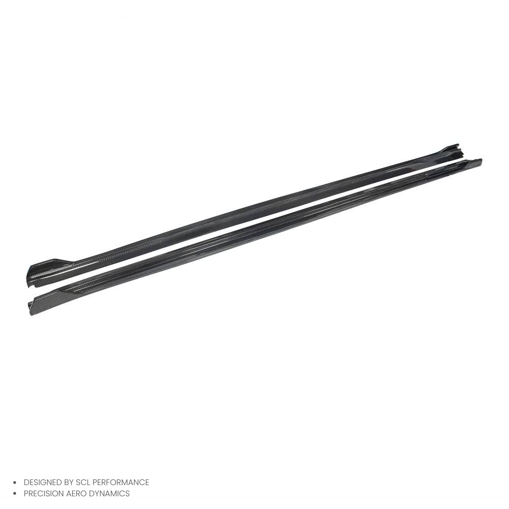 OEM/ODM Dry Carbon Fiber Car Side Skirts Extension Universal for BMW 5 Series G30/G38  Body Kit Car Accessories