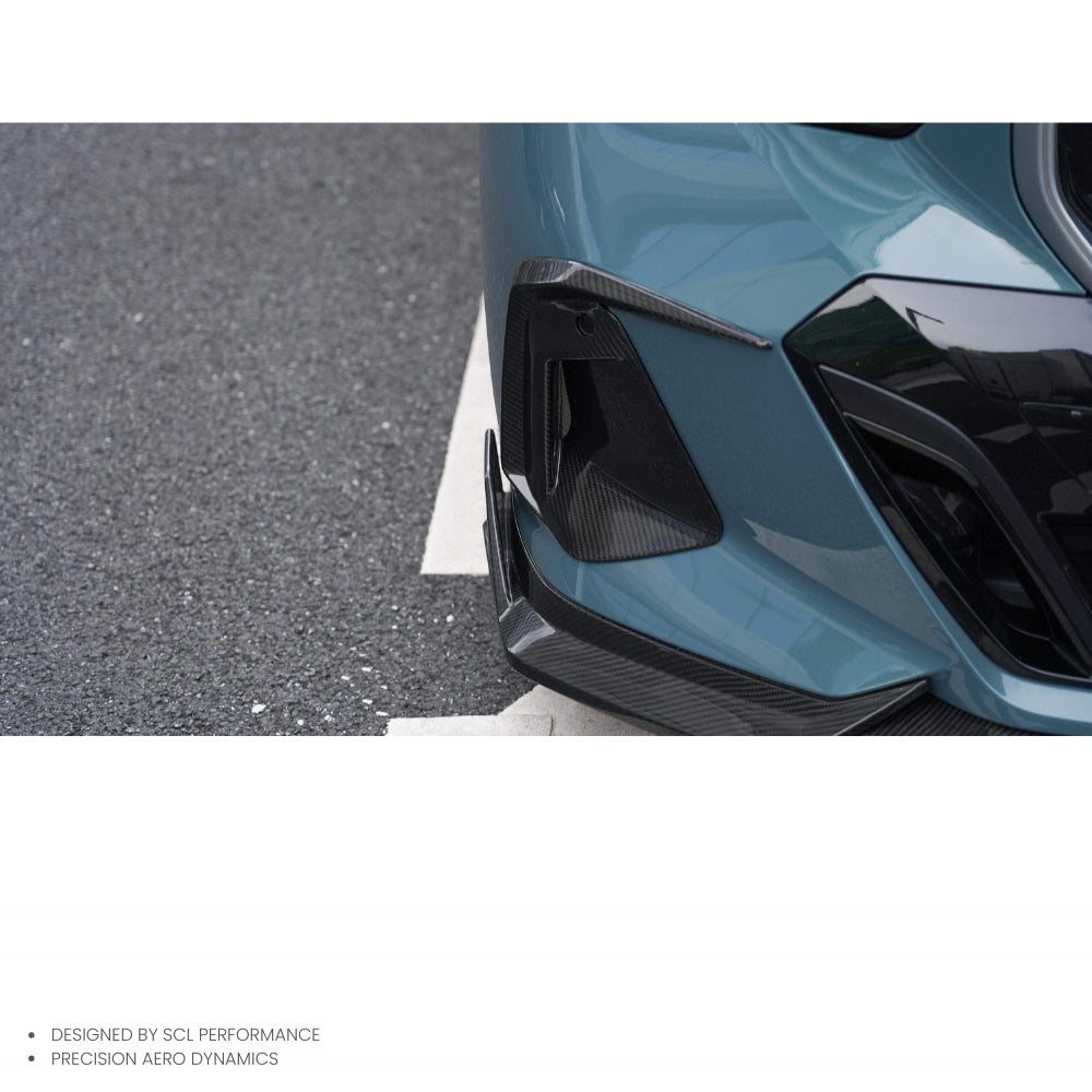 Dry Carbon Fiber Car Accessories Front Air Vent Fog Lamp Frame for BMW 5 Series G60 2024-UP