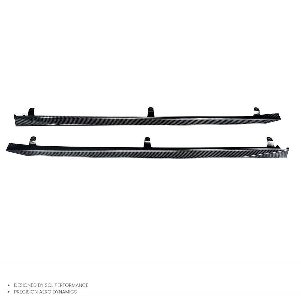 Factory Wholesales OEM 100% Dry Carbon Fiber Side Skirts Extensions for  BMW 5 Series G60 G68  Side Bumper Skirt