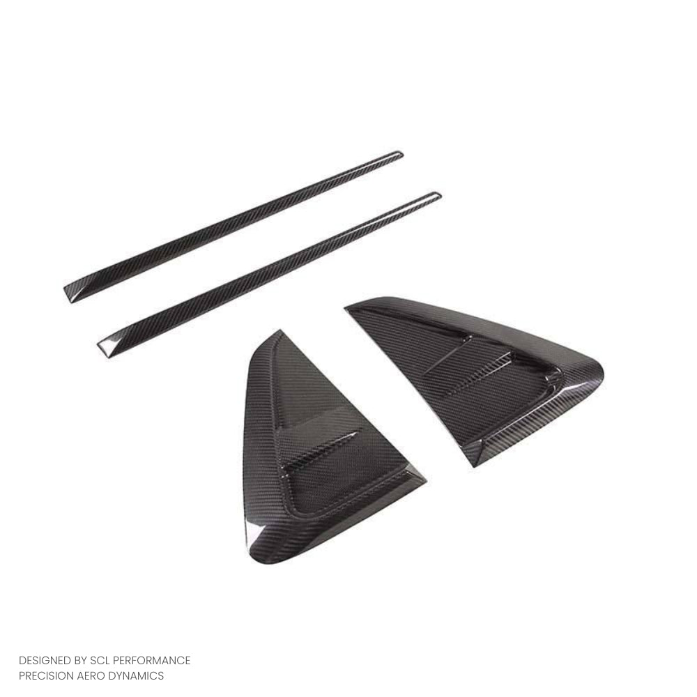 Dry Carbon Fiber Front Fenders Side Trim for Porsche Cayenne Coupe Turbo 2018 - 2024