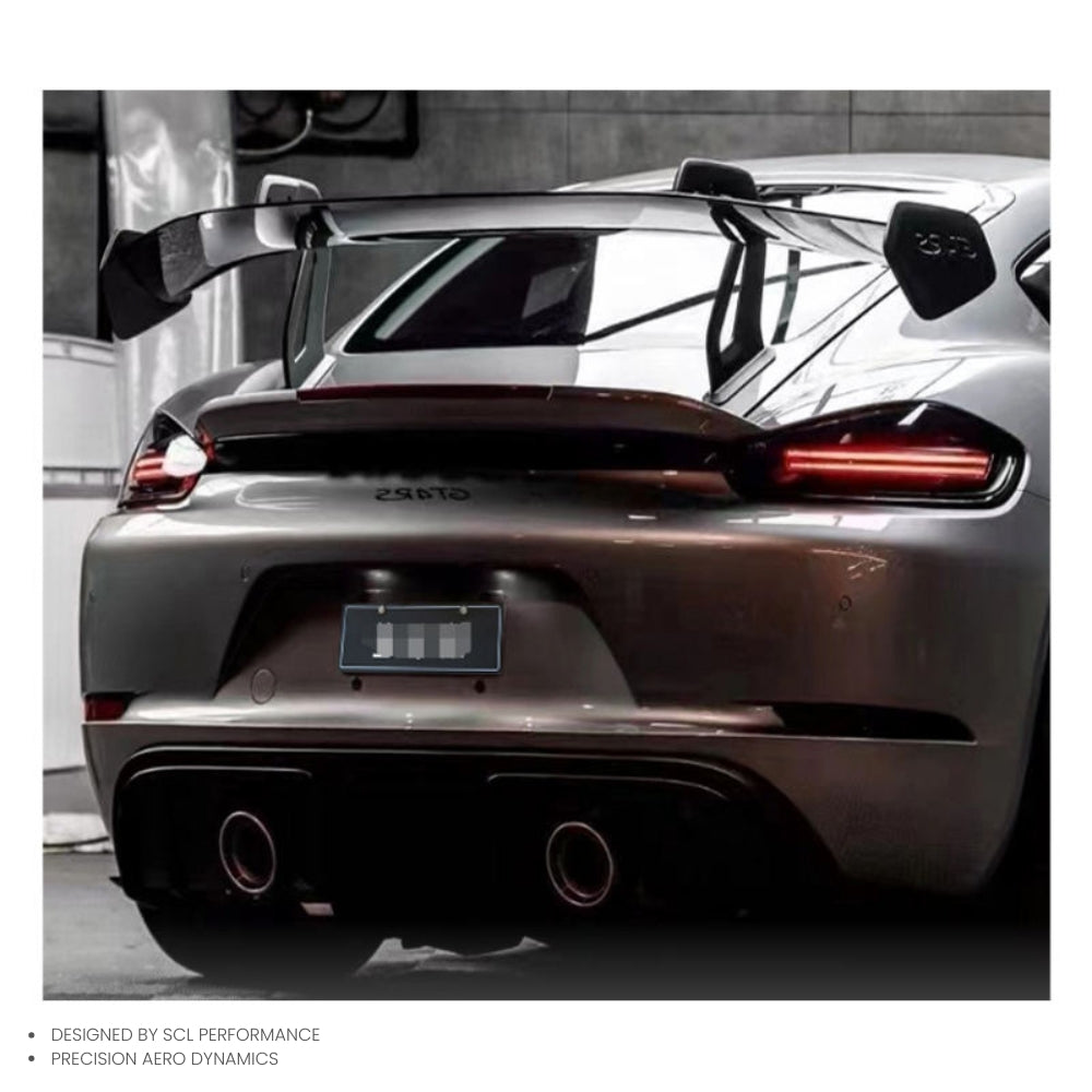 Dry Carbon Fiber Rear Spoiler for Porsche 718 Boxster GT4RS Rear Boot Trunk Spoiler