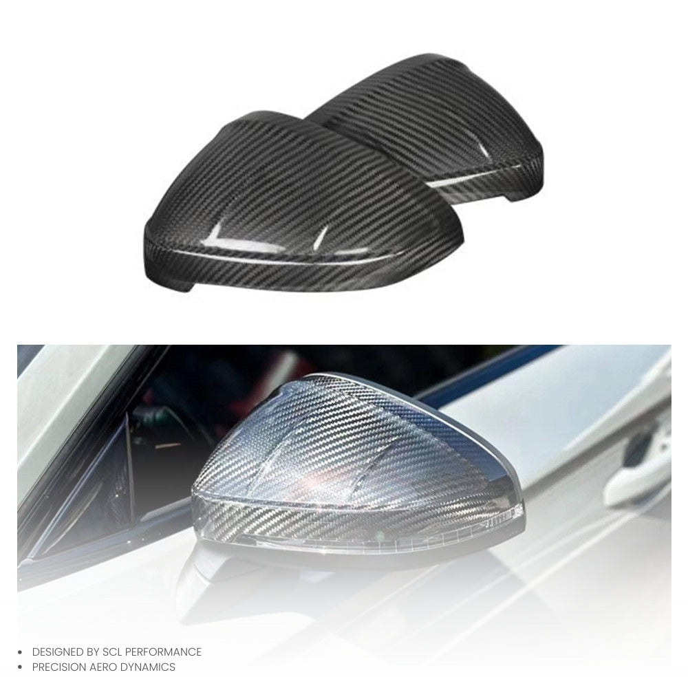Dry Carbon Fiber Rear Side View Side Mirror Cover for AUDI A5 S5 B9