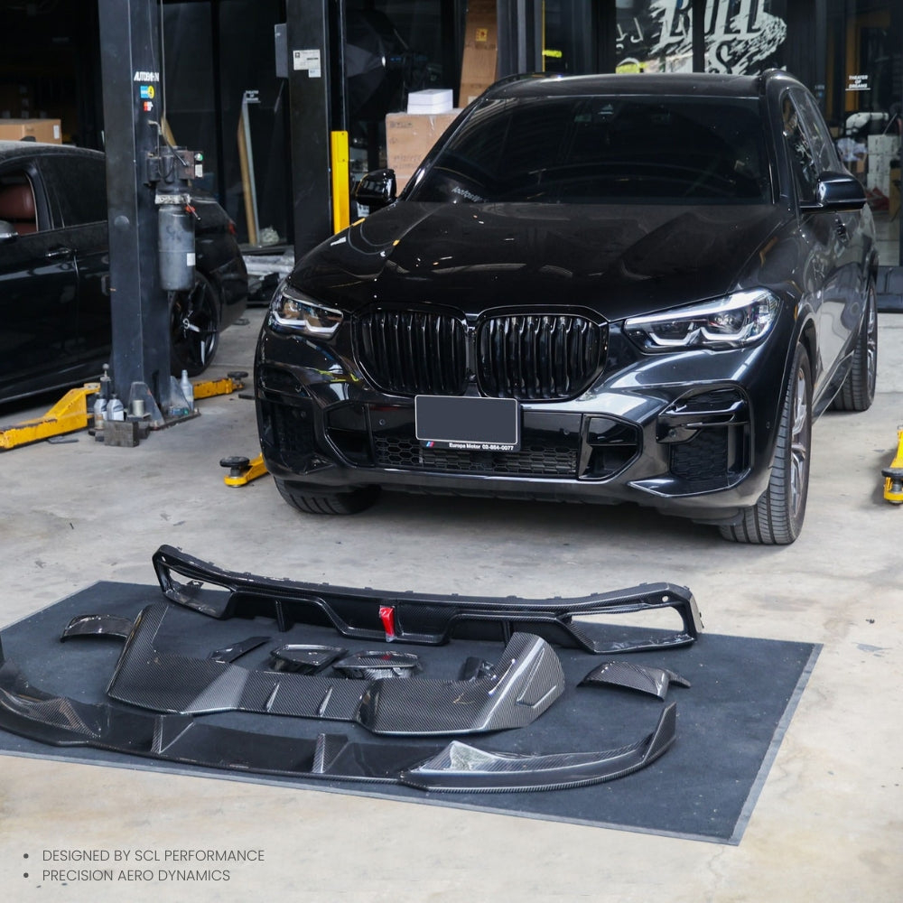 Real Dry Carbon Fiber Universal Bumper Front Radiator Grille for for BMW X5 G05 2022-UP Car Grills Gloss Black