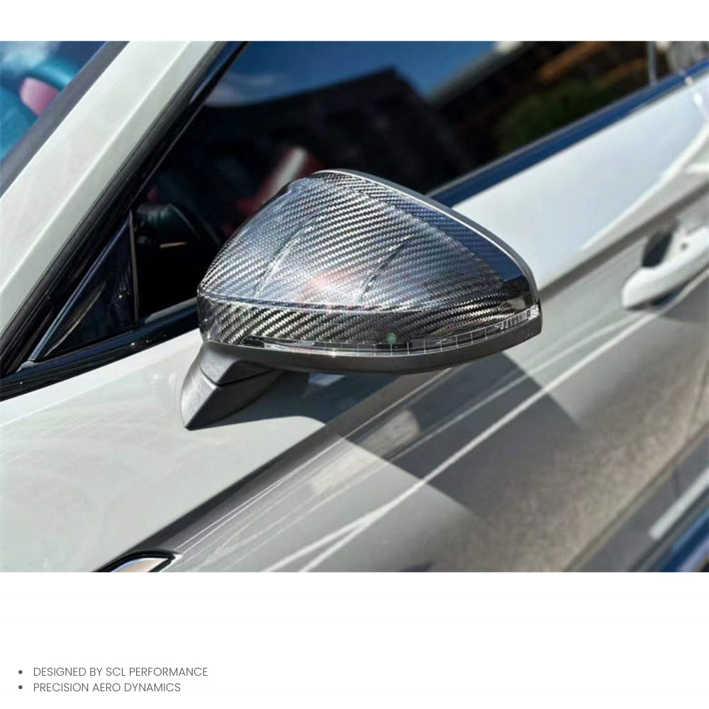Dry Carbon Fiber Rear Side View Side Mirror Cover for AUDI A5 S5 B9
