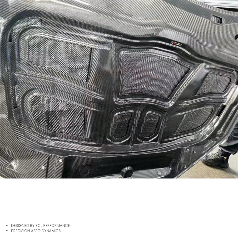 High Quality  Universal Rear Spoilers Dry Carbon Fiber Engine Hood Bonnet for AUDI A5 S5 PA B9 Engine Hood Cover Body Kits