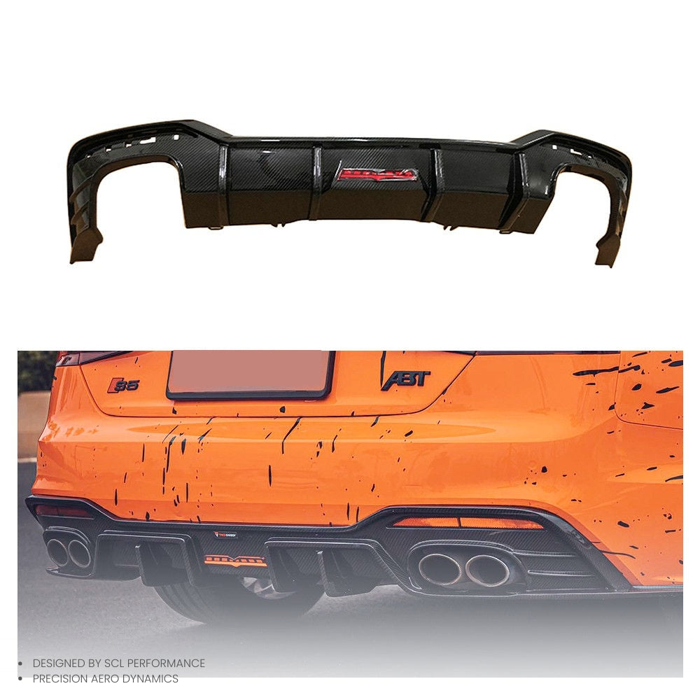 ODM/OEM Dry Carbon Fiber Universal Car Rear Spoilers New Condition Rear Bumper Lip Diffuser for AUDI A5 S5 PA B9.5