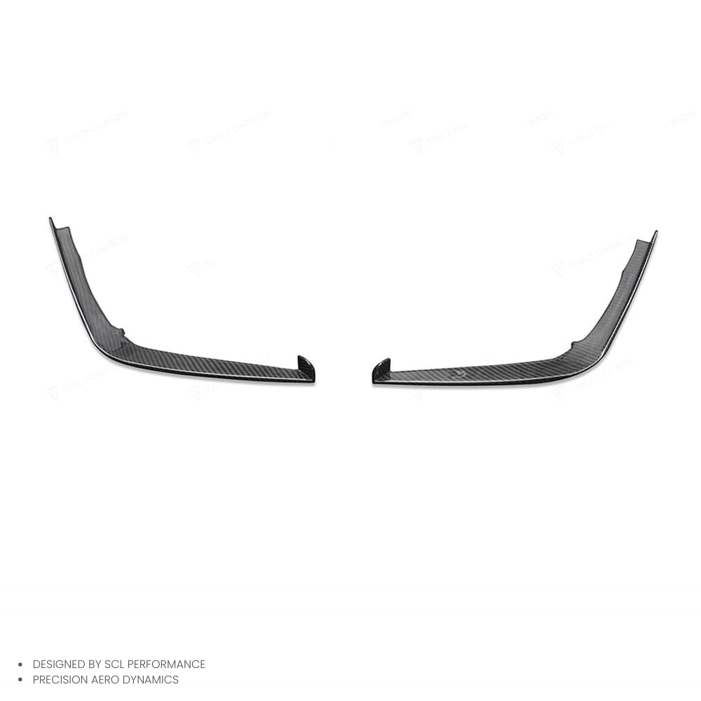 Real Dry Carbon Fiber  Front Canards Bumper Trims for for BMW X5 G05 2022-UP Bodykit