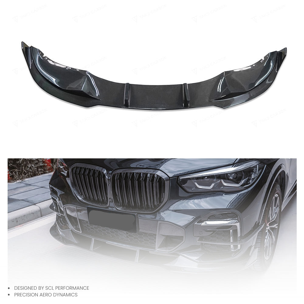 OEM High-quality Dry Carbon Fiber Front Bumper Lip for BMW X5 G05 2022-UP Front Diffuser Car Spoilers