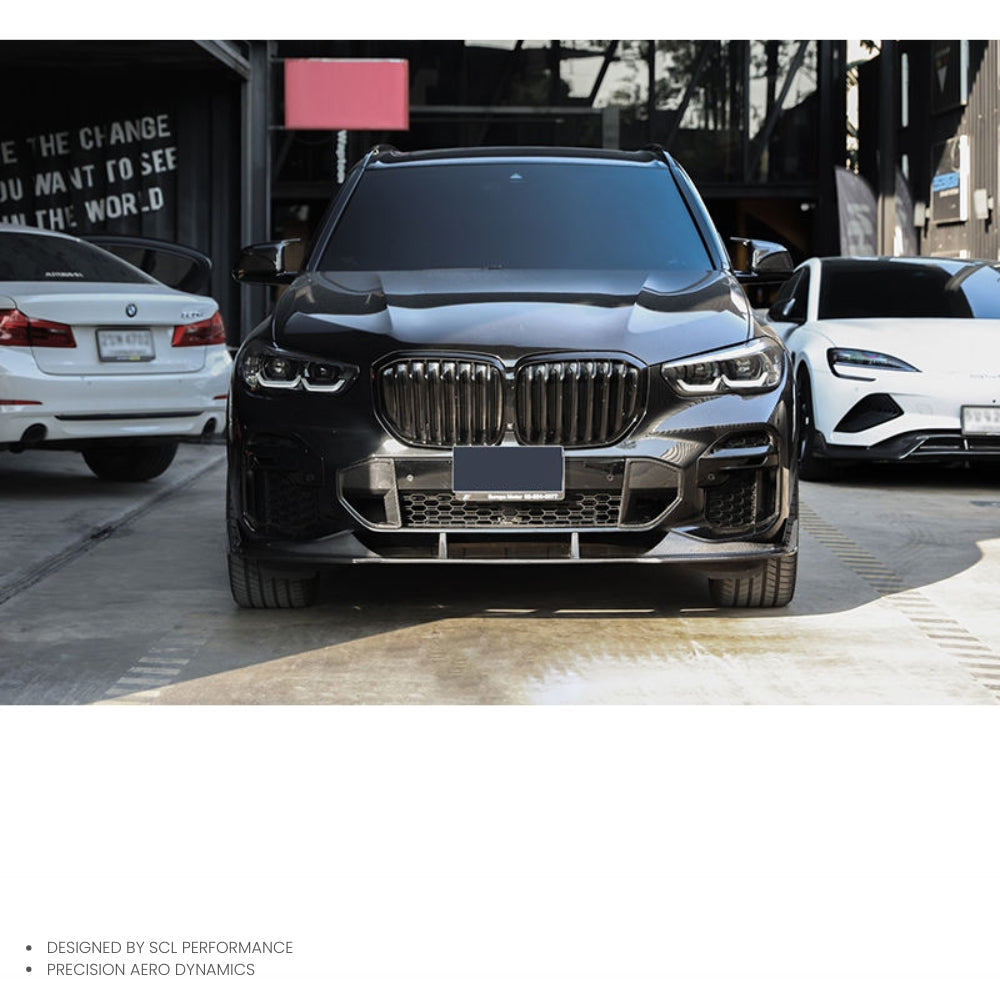 OEM High-quality Dry Carbon Fiber Front Bumper Lip for BMW X5 G05 2022-UP Front Diffuser Car Spoilers