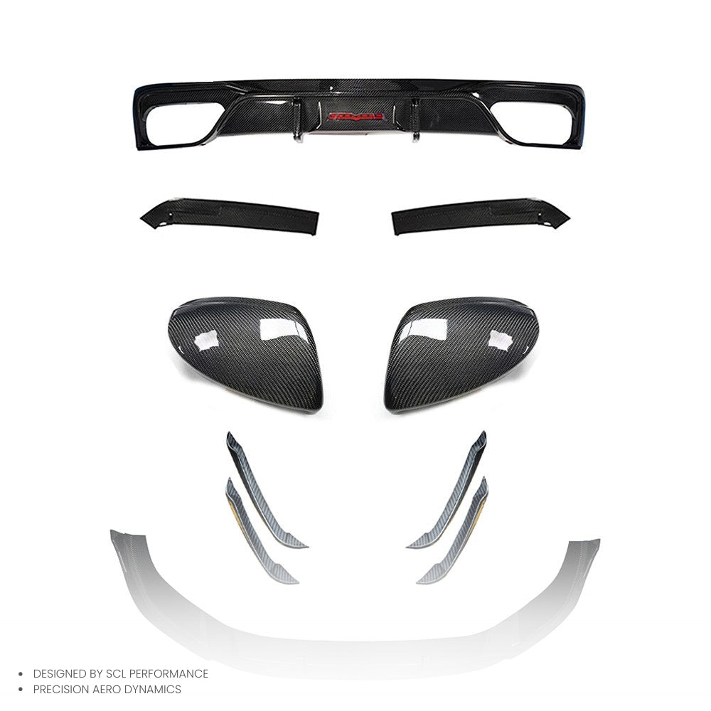 ODM/OOEM Dry Carbon Fiber Universal Car Rear Spoilers Rear Bumper Lip Diffuser for AUDI A6 S6 C8  Car Accessories