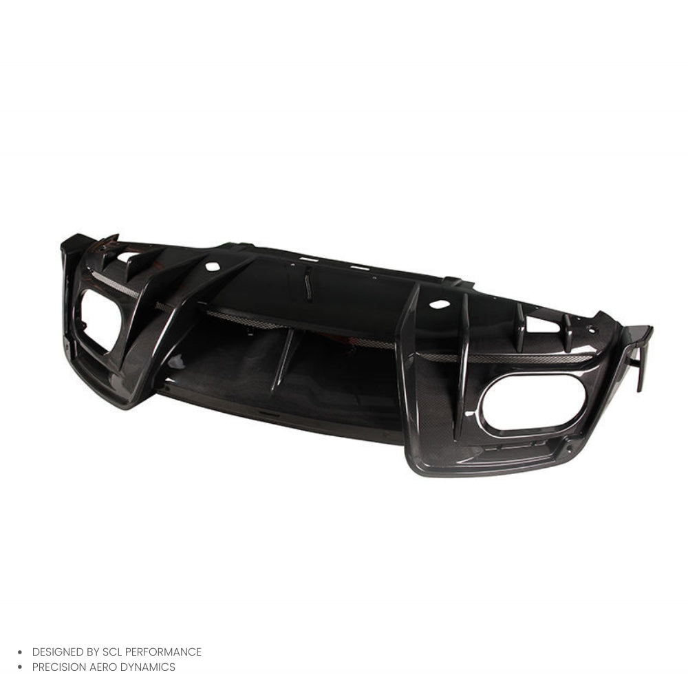 For Ferrari Roma Real Dry Carbon Fiber Body Kit Rear Bumper Lip Spoiler Diffuser