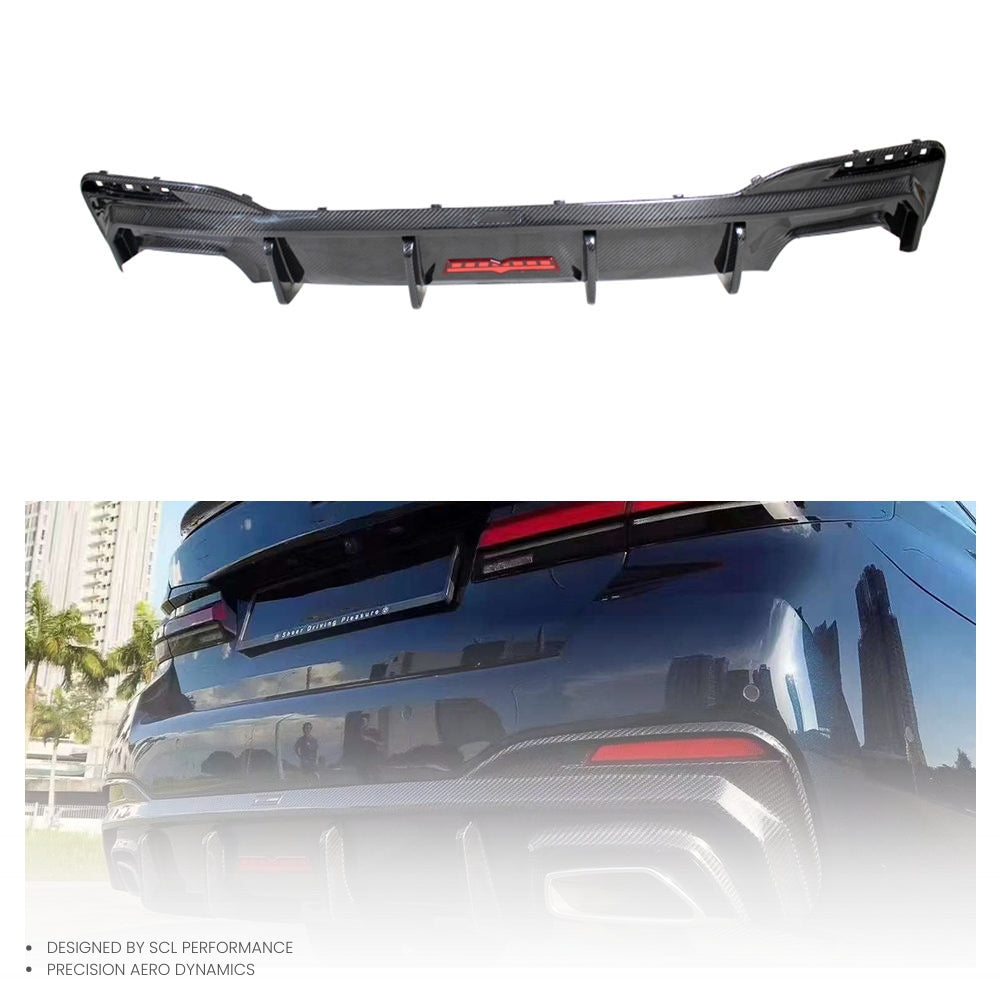 Dry Carbon Fiber  Universal Rear  Spoilers Car  Rear Bumper Lip Diffuser for BMW 5 Series G30/G38 2021-UP Body Kit