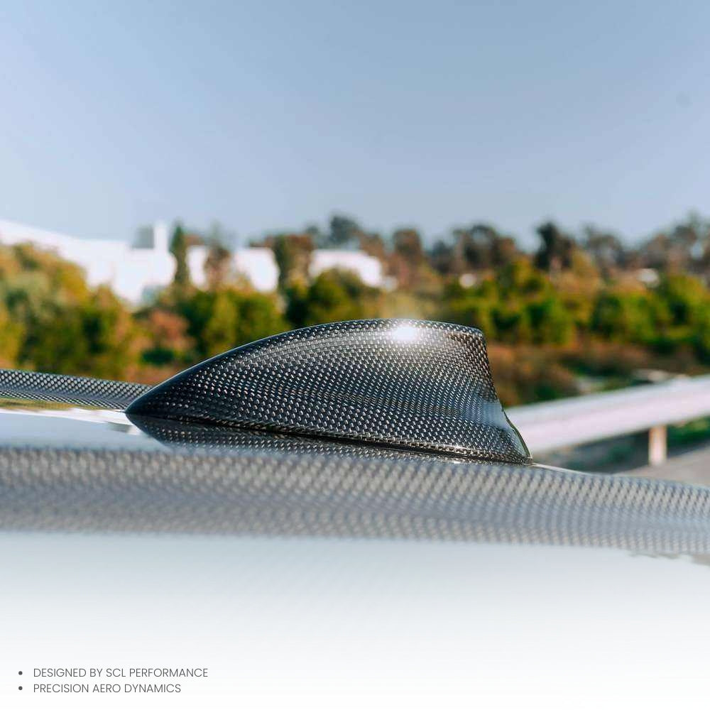For BMW G30 F90 Car Replacement Shark Fin Antenna Cover Black Carbon Fiber Tent