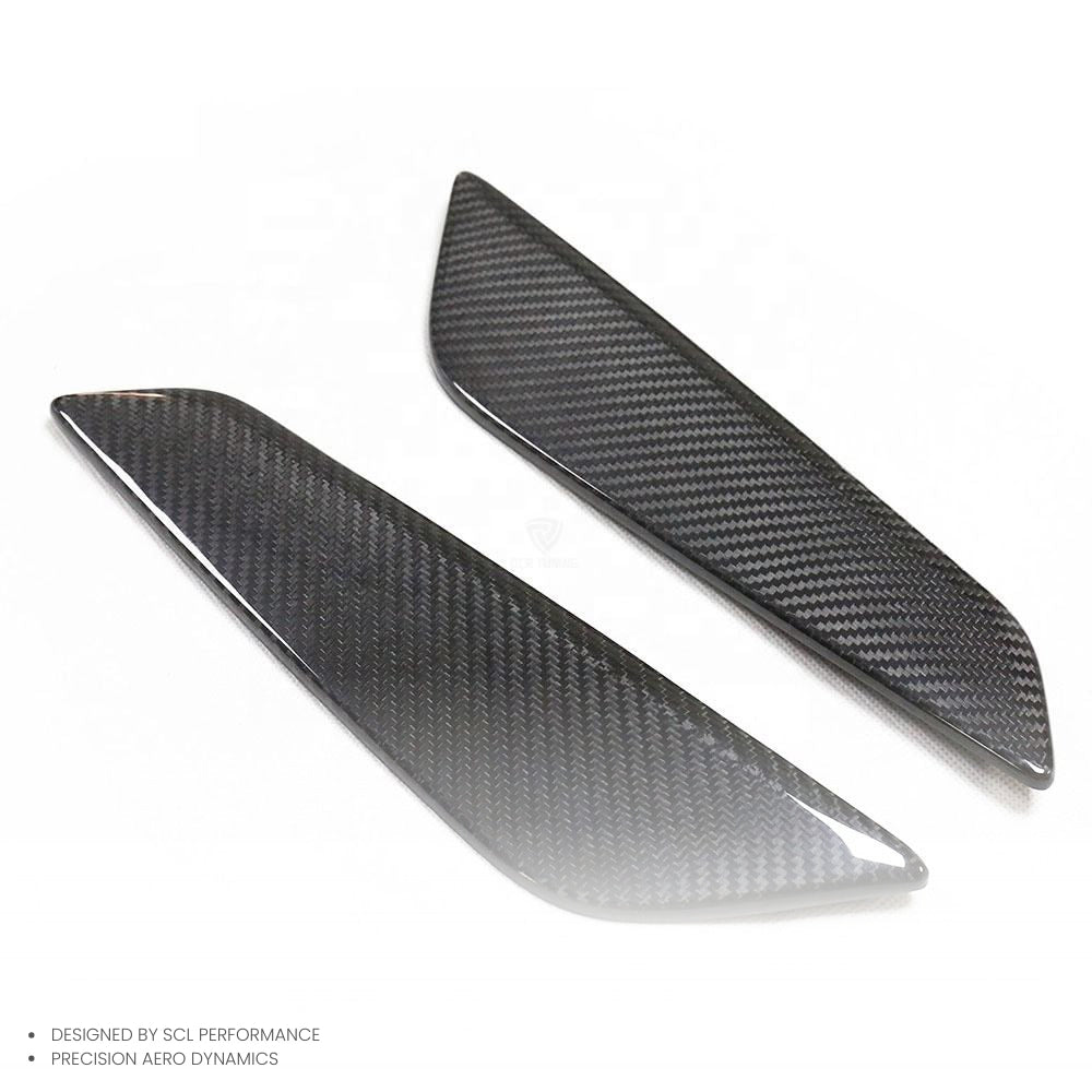 For BMW 5 Series G30 2021-UP Dry Carbon Fiber Universal Car Spoilers Front Bumper Canards Body Kits Trim