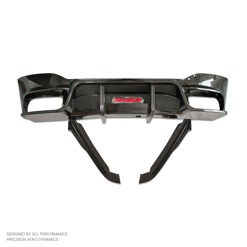 High Quality Dry Carbon Fiber Universal  Rear Bumper Lip Diffuser for for BMW M5 F90 2018-2019  Car Spoiler