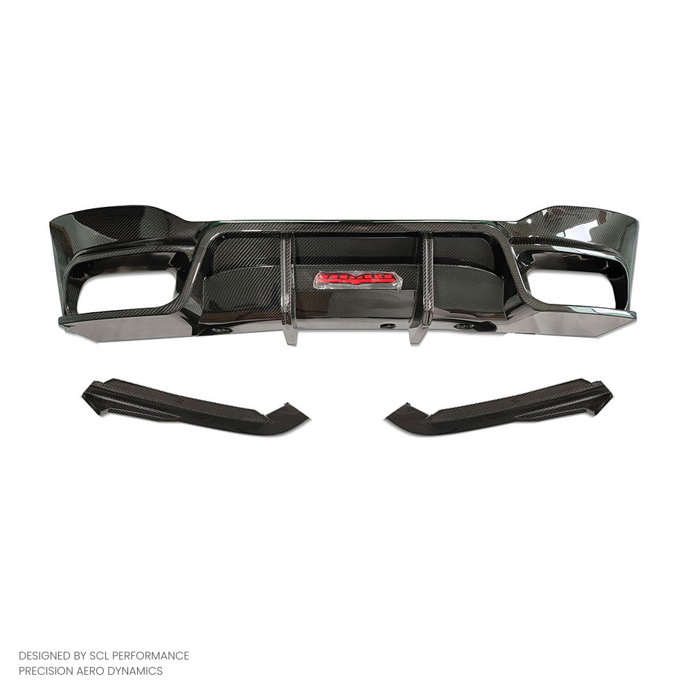 High Quality Dry Carbon Fiber Universal  Rear Bumper Lip Diffuser for for BMW M5 F90 2018-2019  Car Spoiler