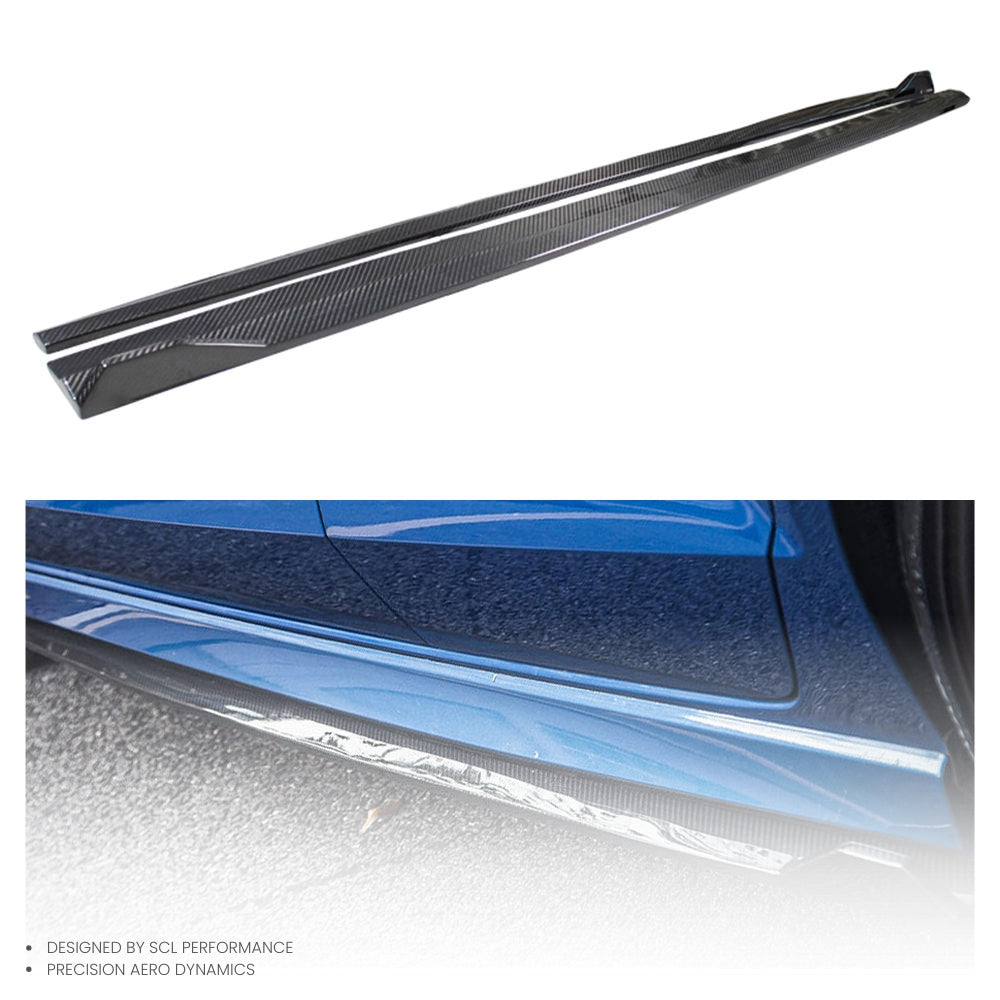 For AUDI A3 S3 RS3 2017-2019 Real Dry Carbon Fiber Universal Car Spoilers Side Skirts Body Kits Car Accessories